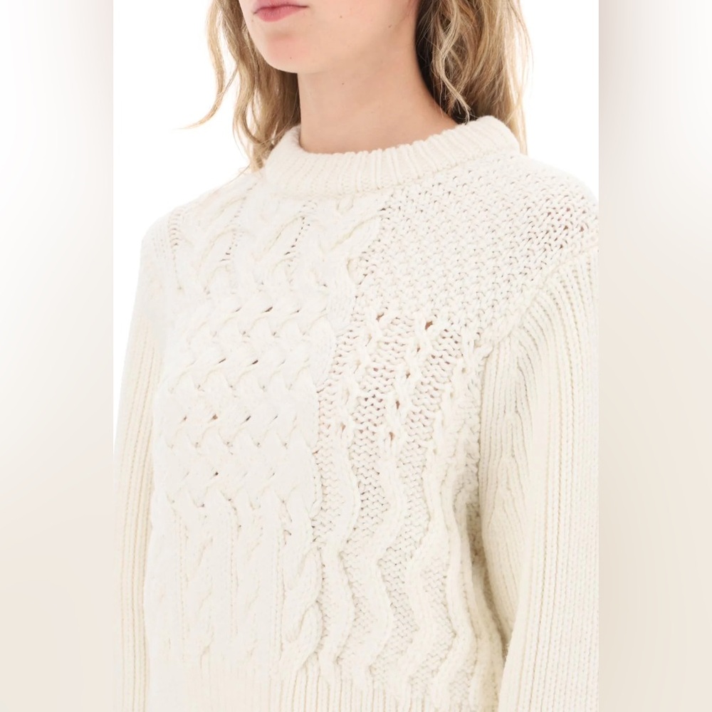 Cecilie Bahnsen 100% Marino Wool Jolene Jumper Chunky Knit Sweater Medium - Picture 3 of 11